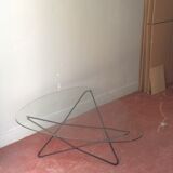 Glass coffee table model "Jasmin", Editions Airborne. 50 years