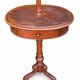 Barber's or shaving mirror on a Victorian stand. 19th century.