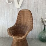 Vintage wicker armchair