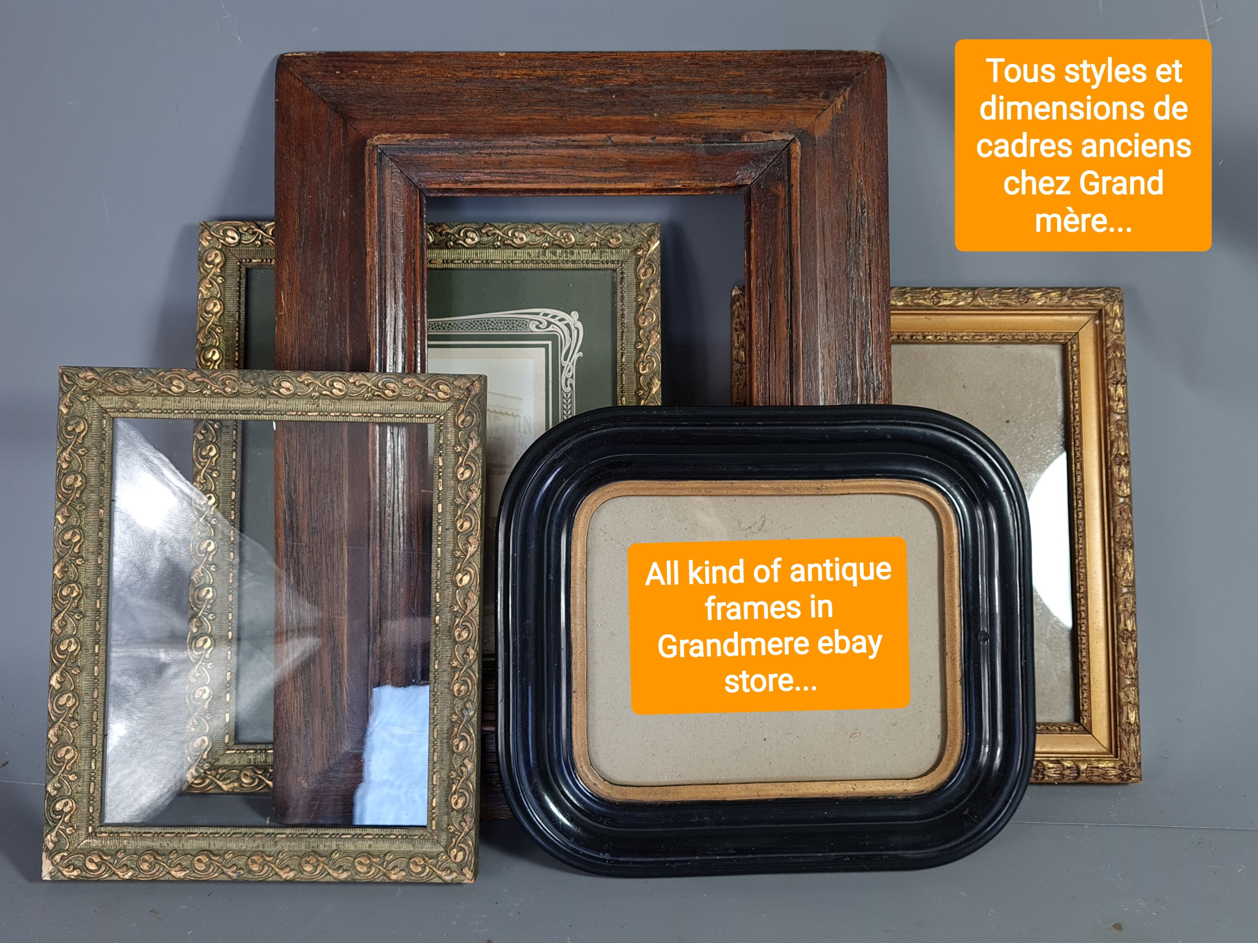 Imposing nineteenth century frame wood and gilded stucco 103x87 foliage 82.7x66.7 cm SB