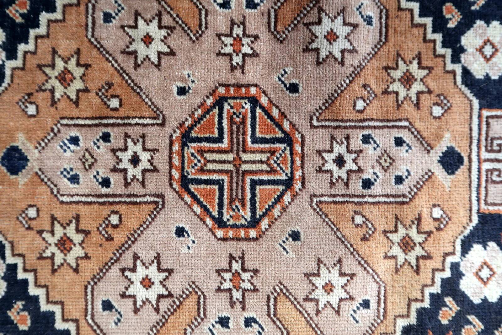 Handmade vintage Turkish Sivas rug 3.8' x 6.3' (118cm x 194cm) 1950s