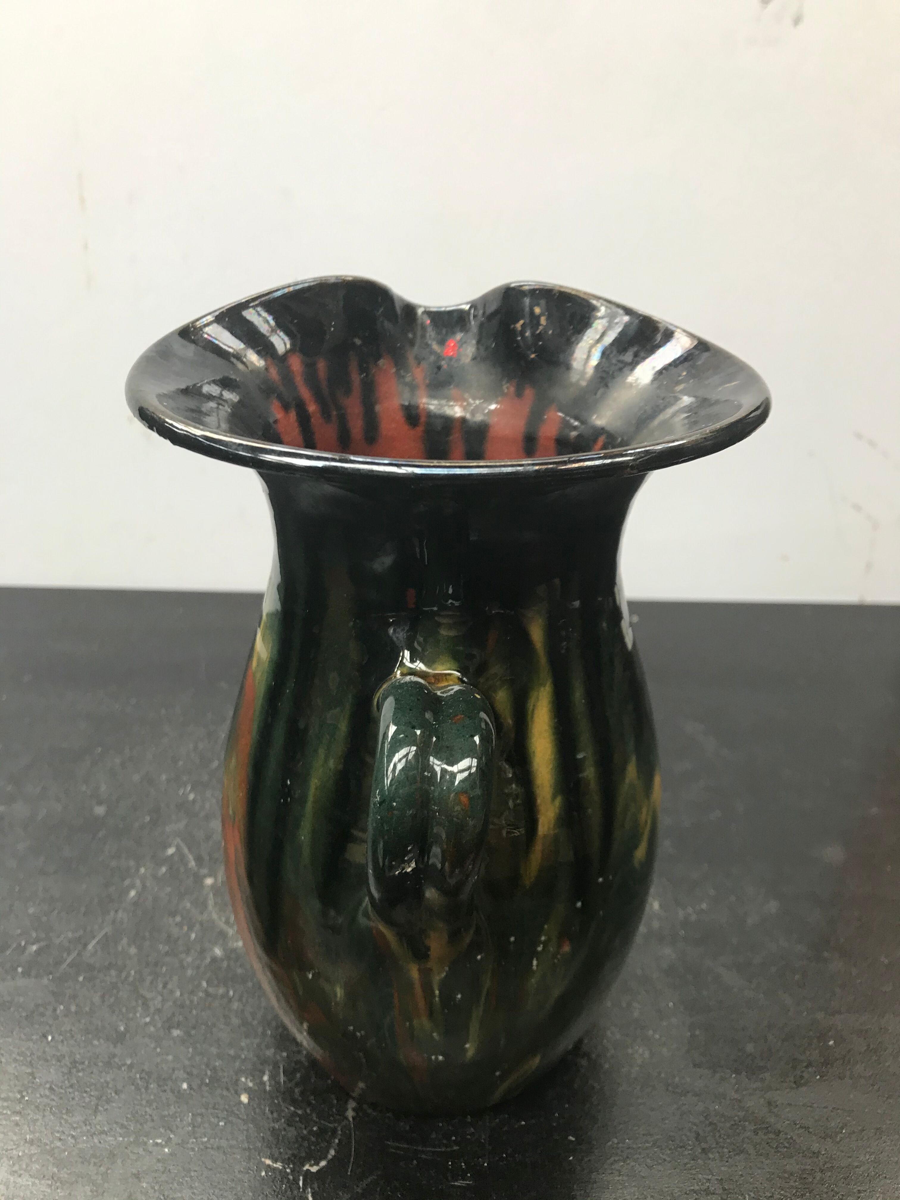 Former vintage 70s vintage green ceramics pitcher