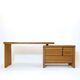 Pierre Chapo, bureau B19E en orme massif, 1970s.