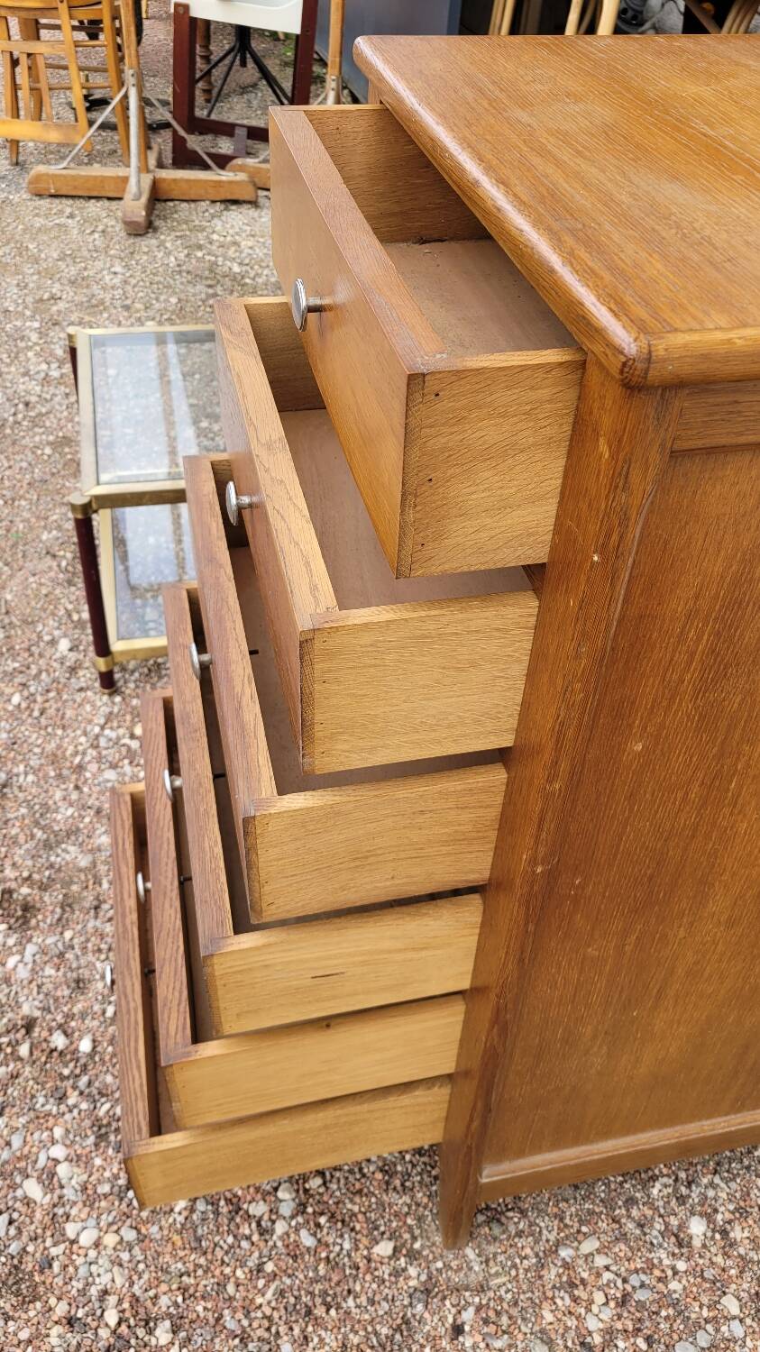 Vintage compass foot chest of drawers - 1950s