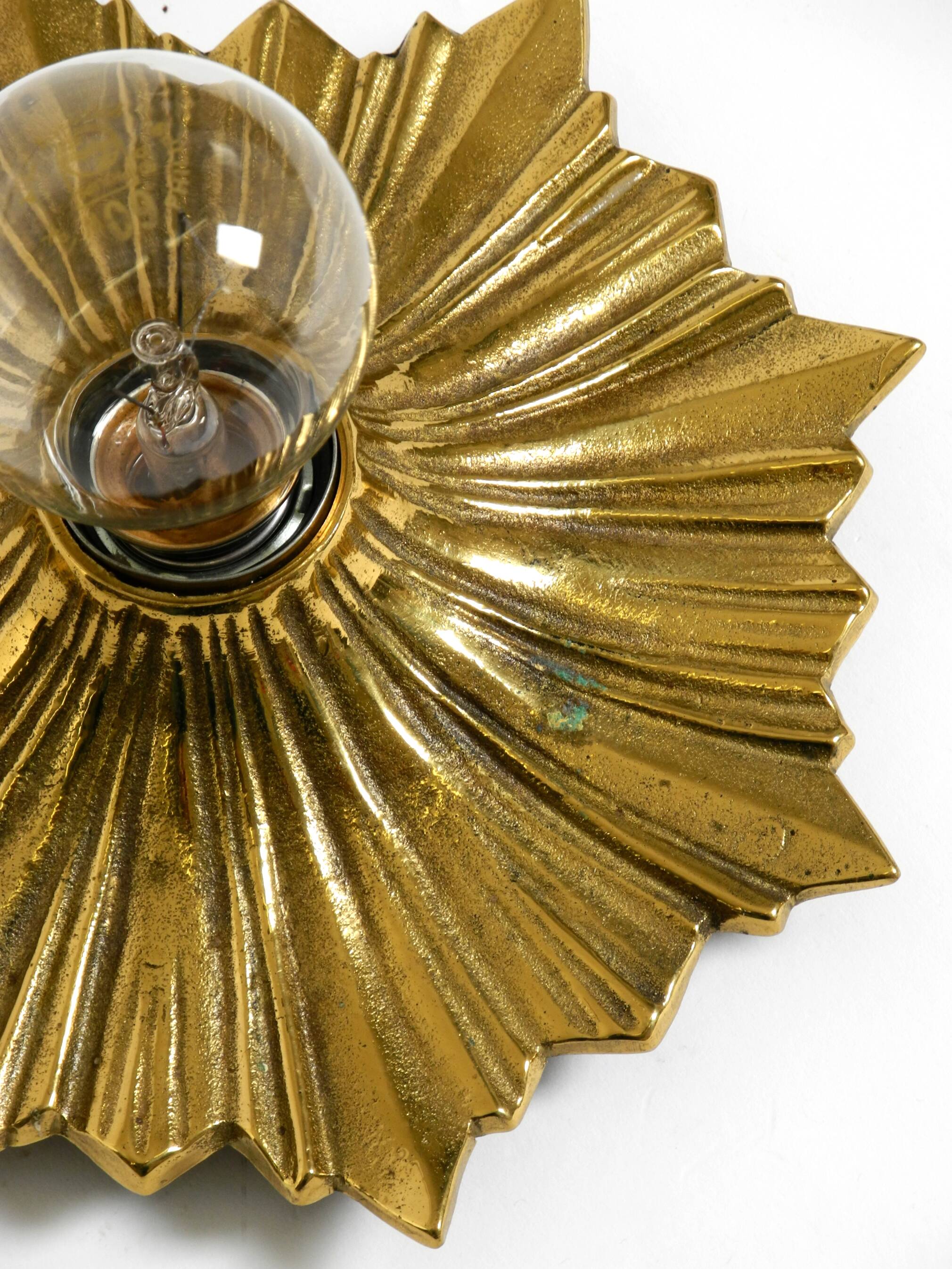 1960s Space Age Star Design Wall or Ceiling Lamps in Bronze