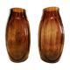 Pair of colored glass vases