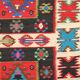 Antique kilim rug in wool, finely knotted, handmade 90 x 35 in.