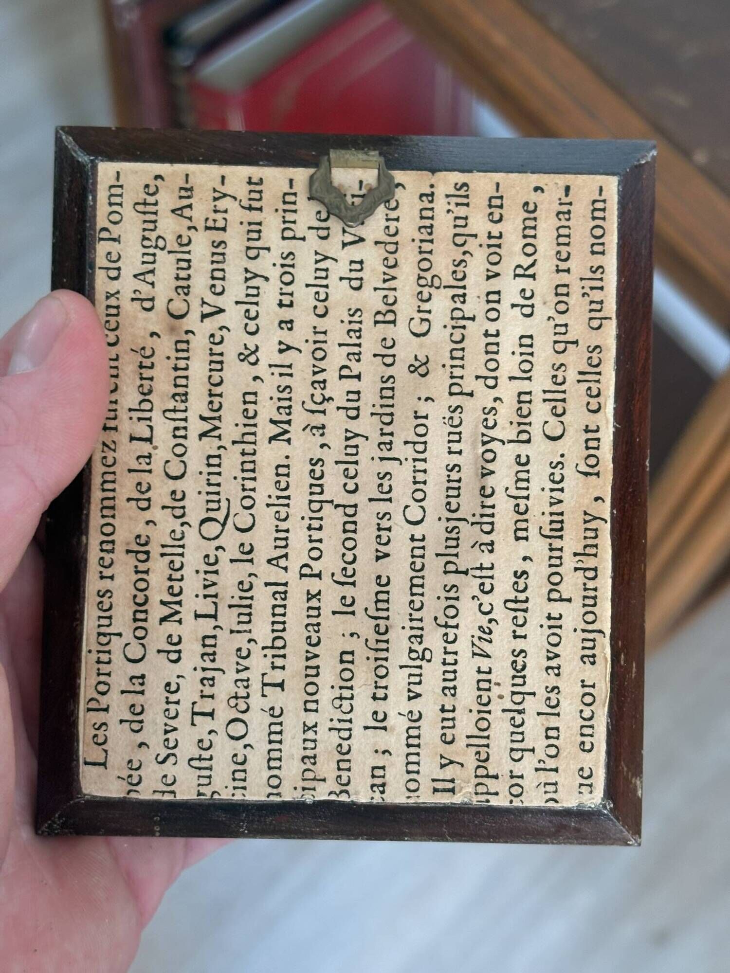 Antique Miniature Napoleon Bonaparte Empire Mahogany Frame Collector's Item