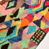 Moroccan Berber rug Boujaad with multicolored patterns 242x143cm