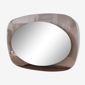 Miroir vintage plexi fumé 70x55cm