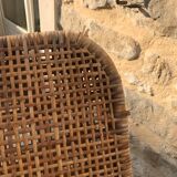 Wicker chaise longue