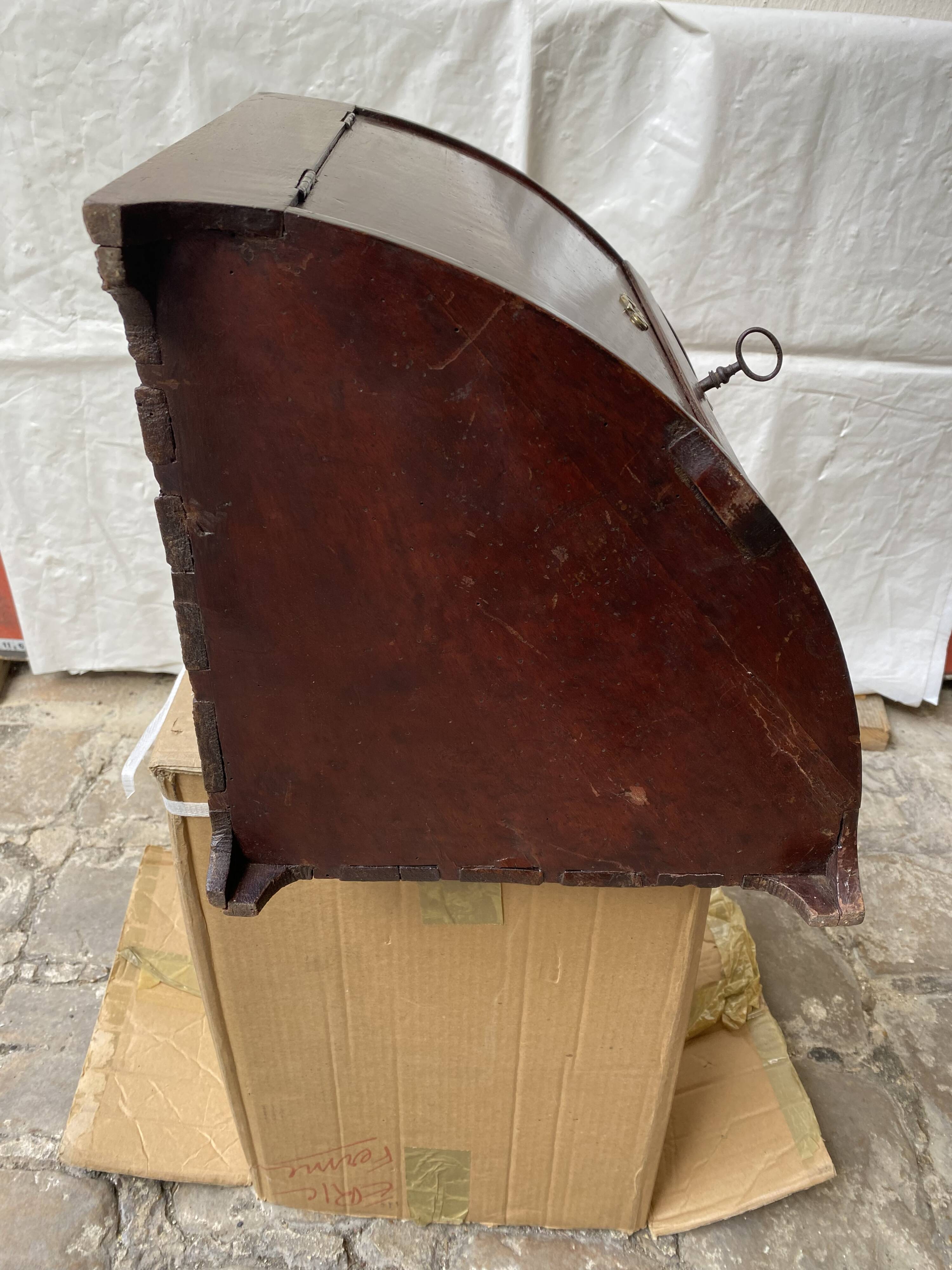 19th century mahogany corner wall shelf