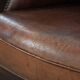 Classic vintage wingback chair in sheepskin and wood
