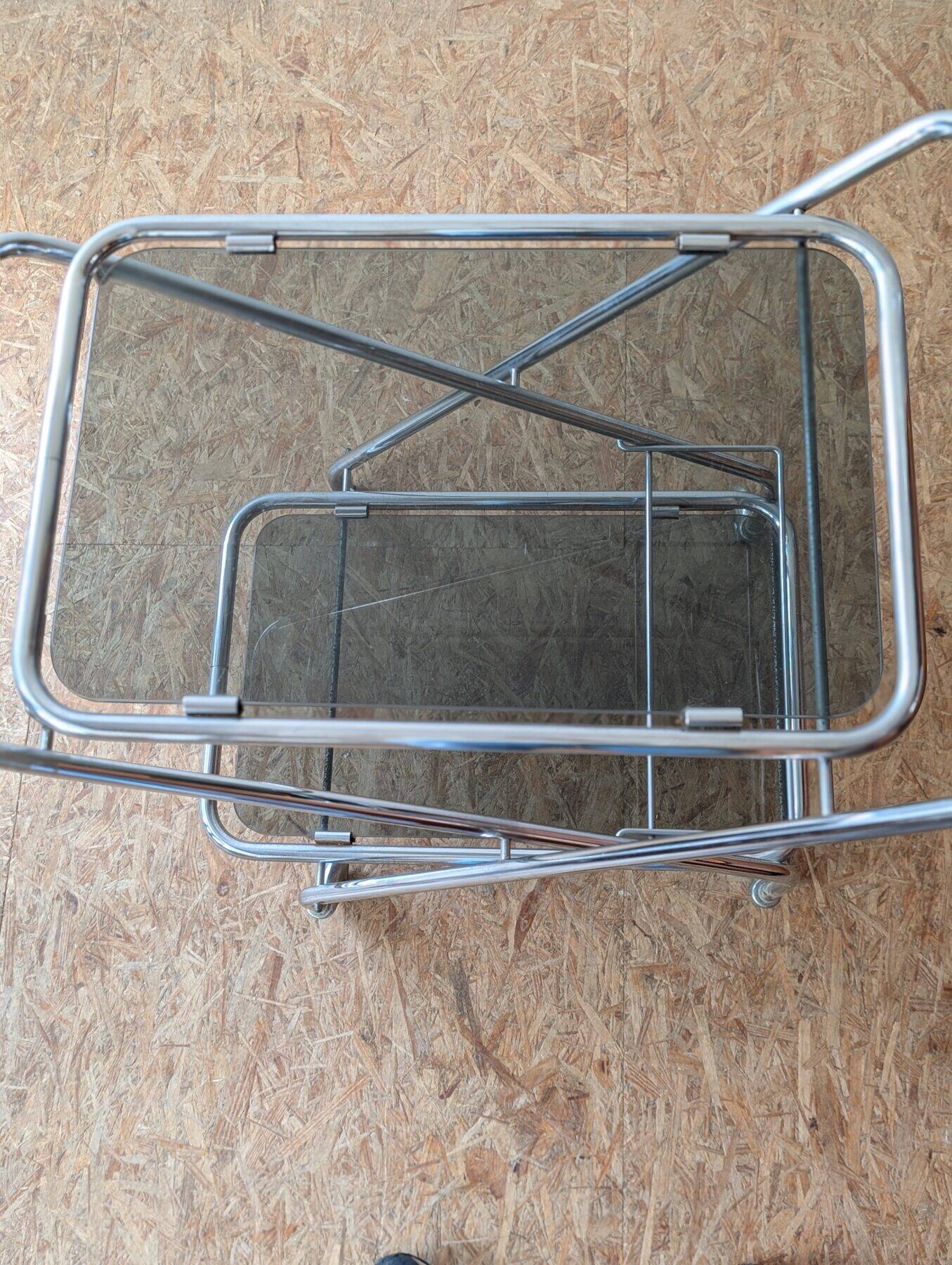 Desserte / bar roulant et pliant années 70