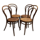Set of bentwood caned chairs by Thonet, 1930s-40s.