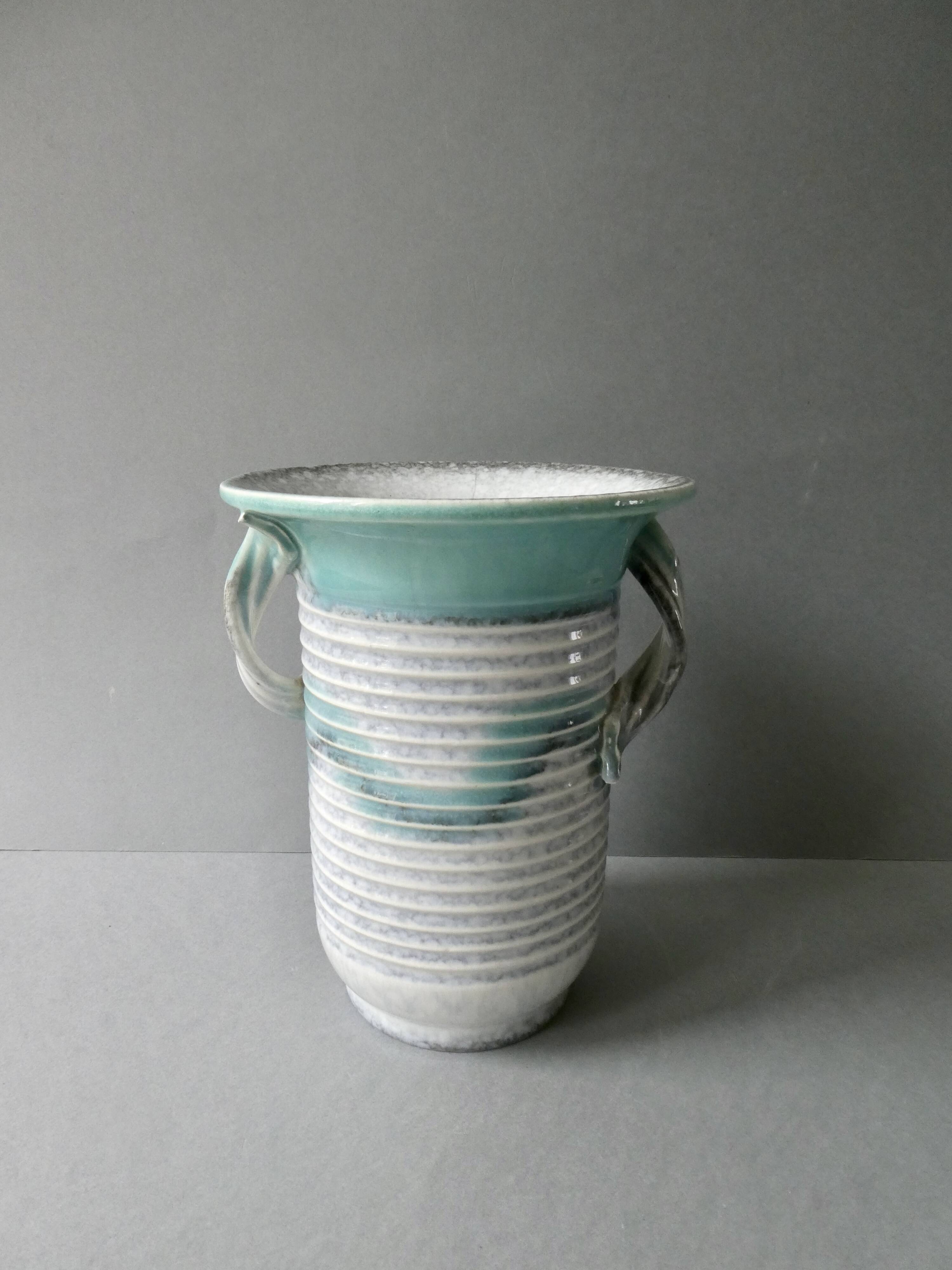 Glazed ceramic vase, 1930s, Art Deco