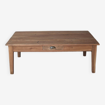 Large restored walnut coffee table