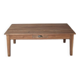 Large restored walnut coffee table