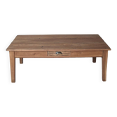 Large restored walnut coffee table