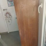 Commode 60's en rotin et bois