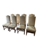 Ensemble de 8 chaises os de mouton style Louis XIII