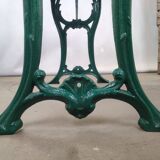 Wrought iron bistro table and vintage grey marble