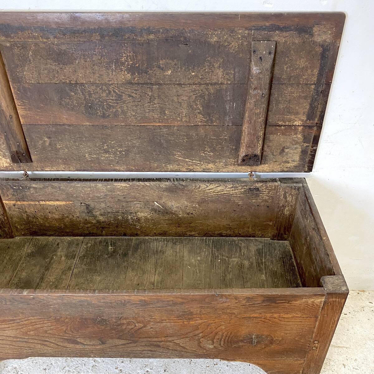 19th century solid oak chest