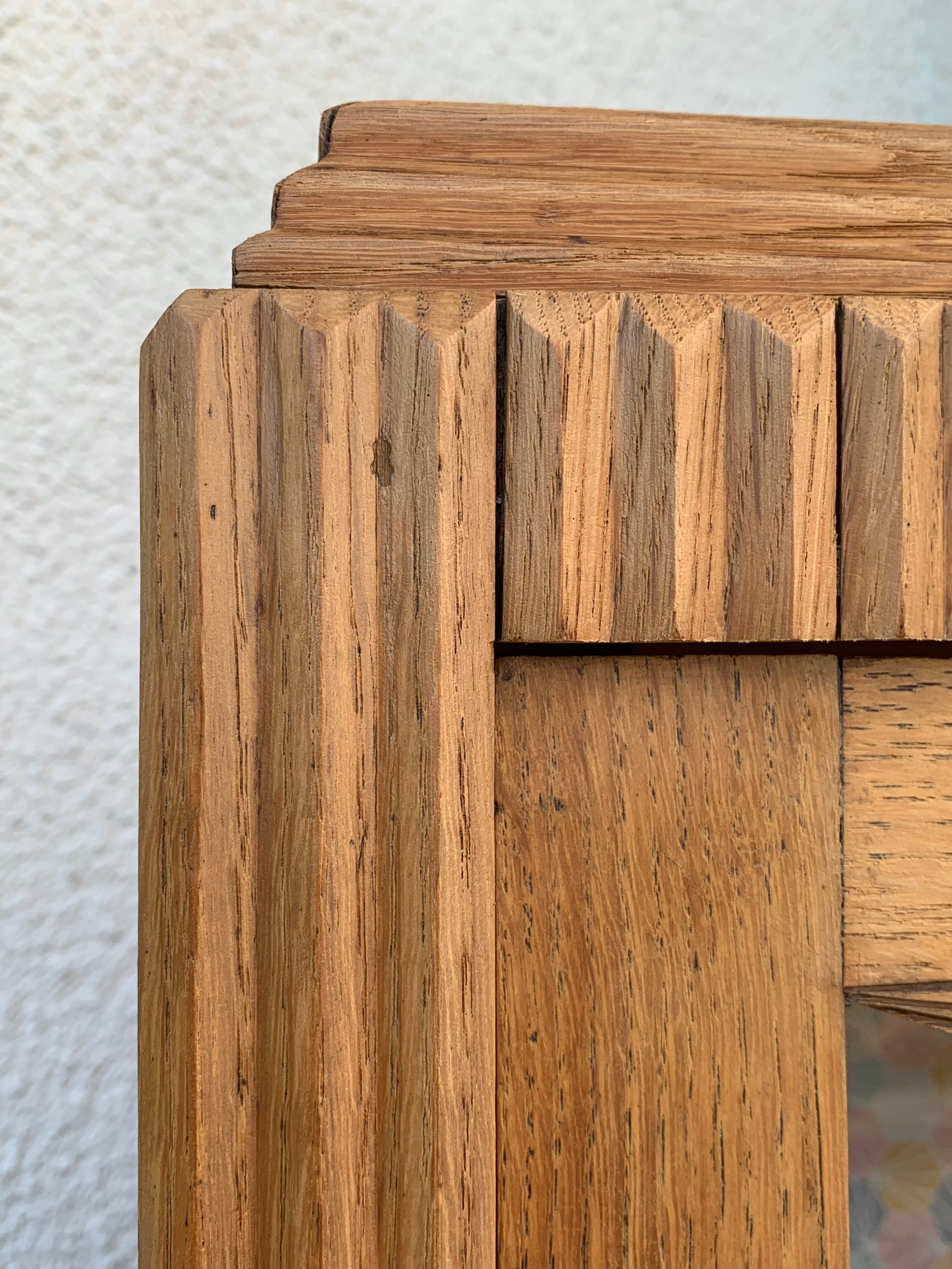 Parisian wardrobe glazed art deco 1920 raw wood