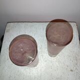 Paire de vases verre émaillé