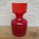 Vase diabolo en verre rouge