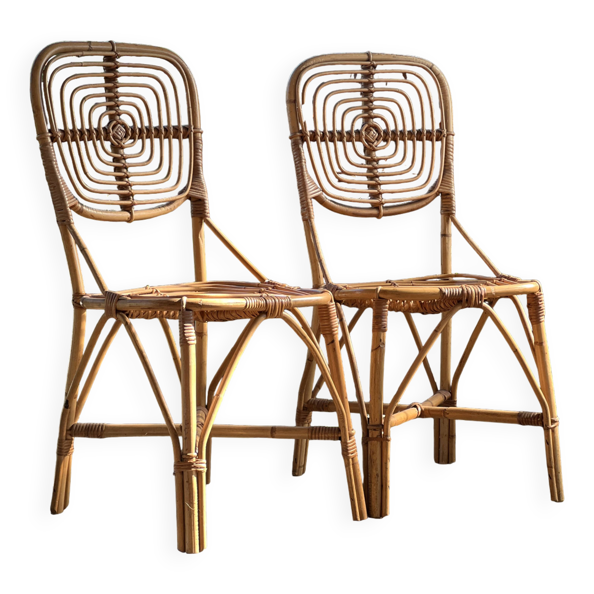 Pair of rattan chairs