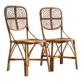 Pair of rattan chairs
