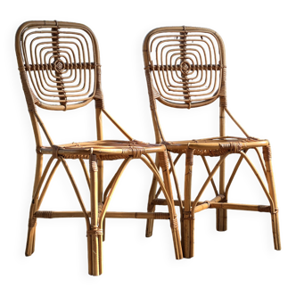 Pair of rattan chairs