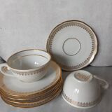 Chauvigny porcelain cups and saucers