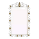 Rectangular mirror from the 1950s with a brass frame.
