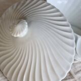 Soupière vintage porcelaine blanche torsadée Limoges Haviland