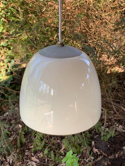 Opaline pendant light Denmark 70s