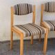 Suite of 4 chairs self beech brass and wool 1960