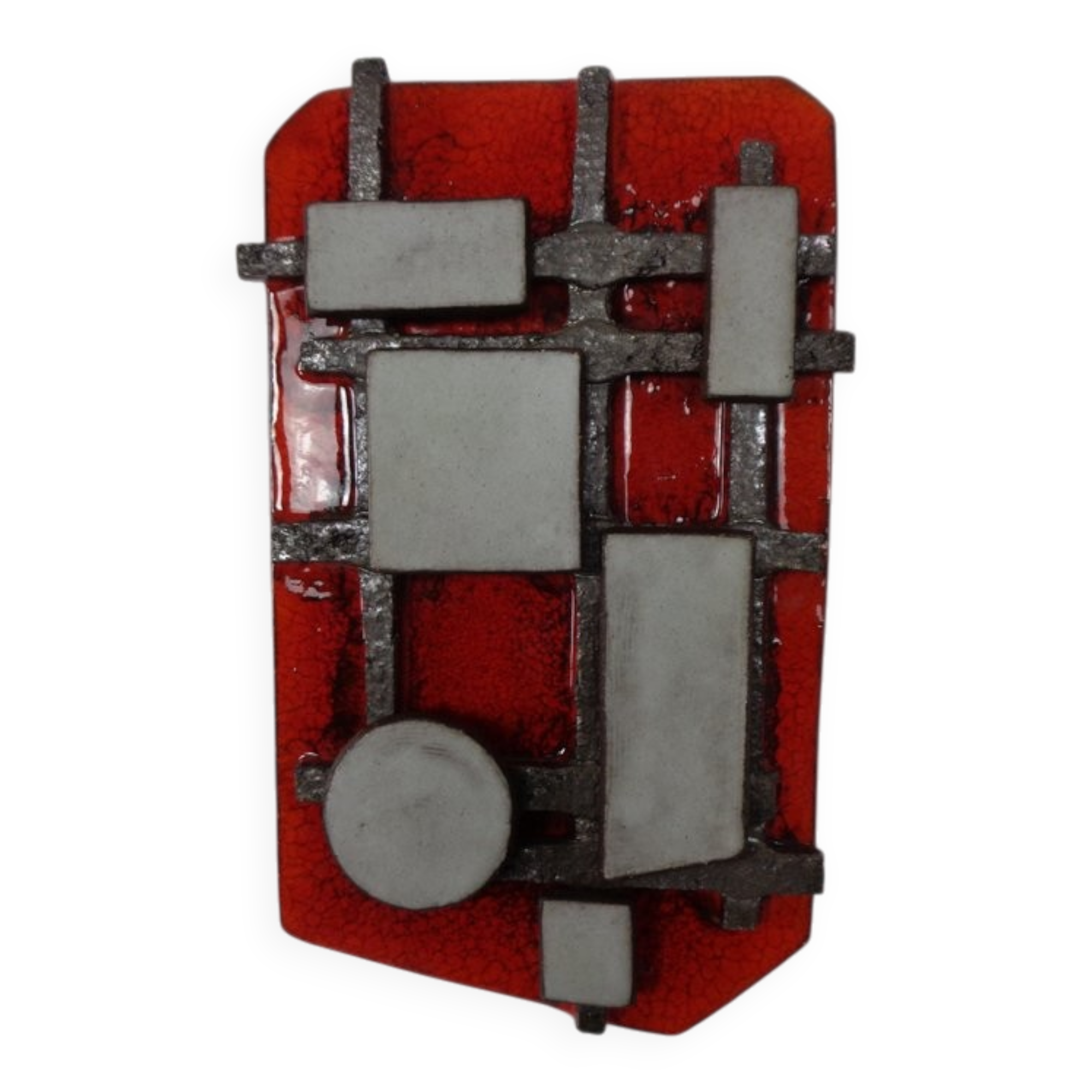 Brutalist ceramic wall panel from Krösselbach, Germany, 1960s