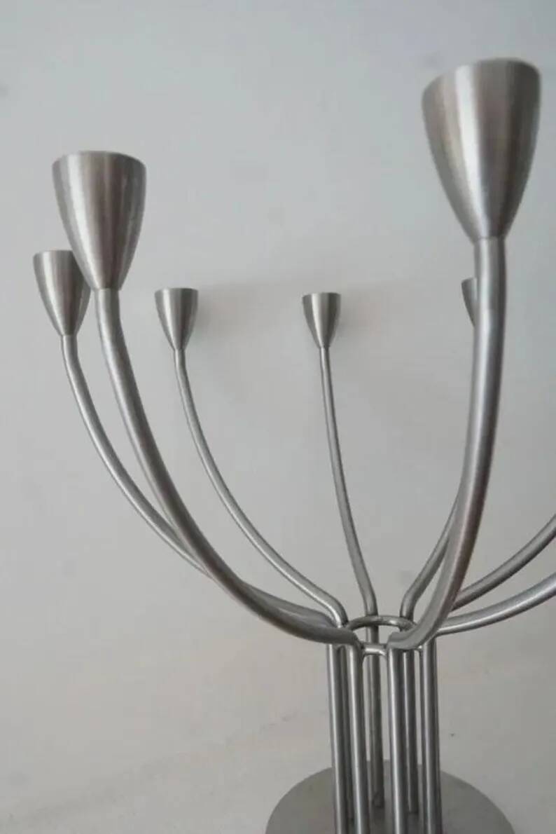 Chandelier / 8-arm candlesticks by K&M Hagberg - IKEA vintage 1990