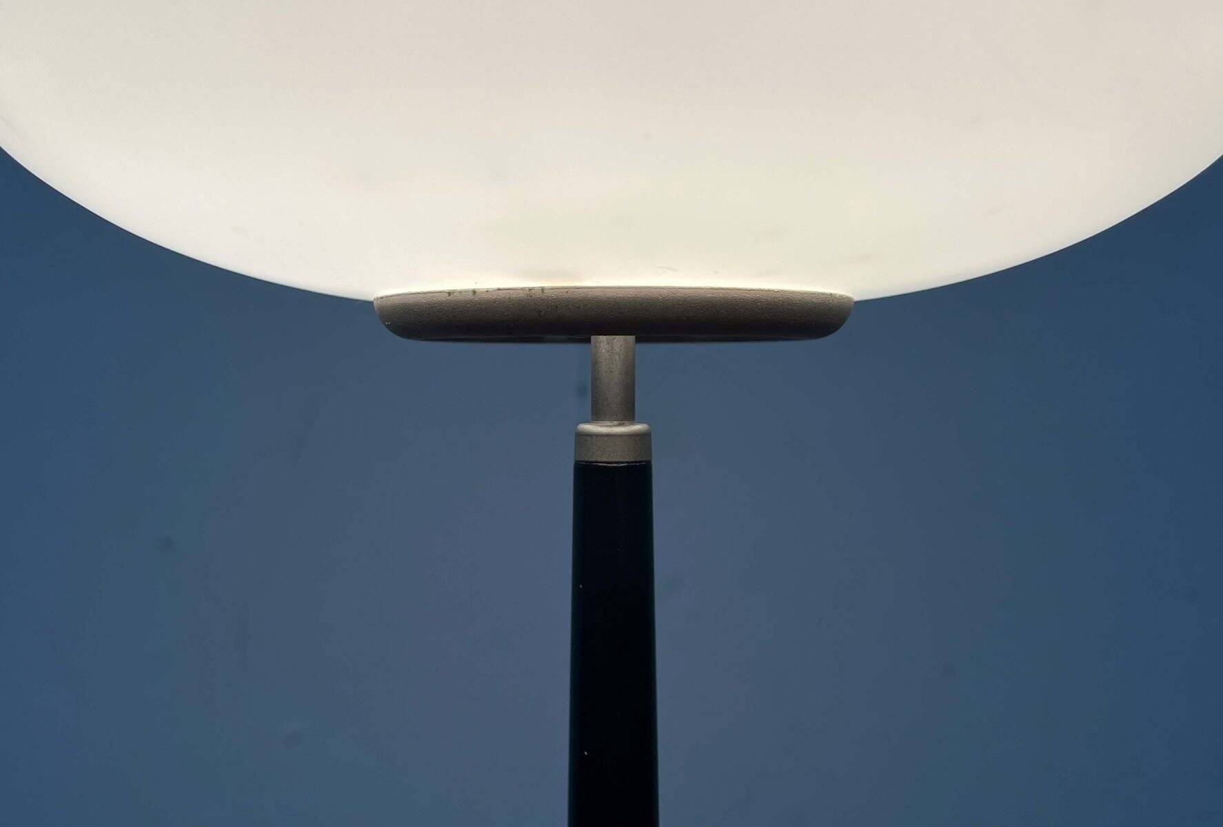 Pao T1 black table lamp, postmodern Italian model by Matteo Thun for Arteluce, 1990s.