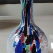 Speckled Blown Art Glass Ball Vase