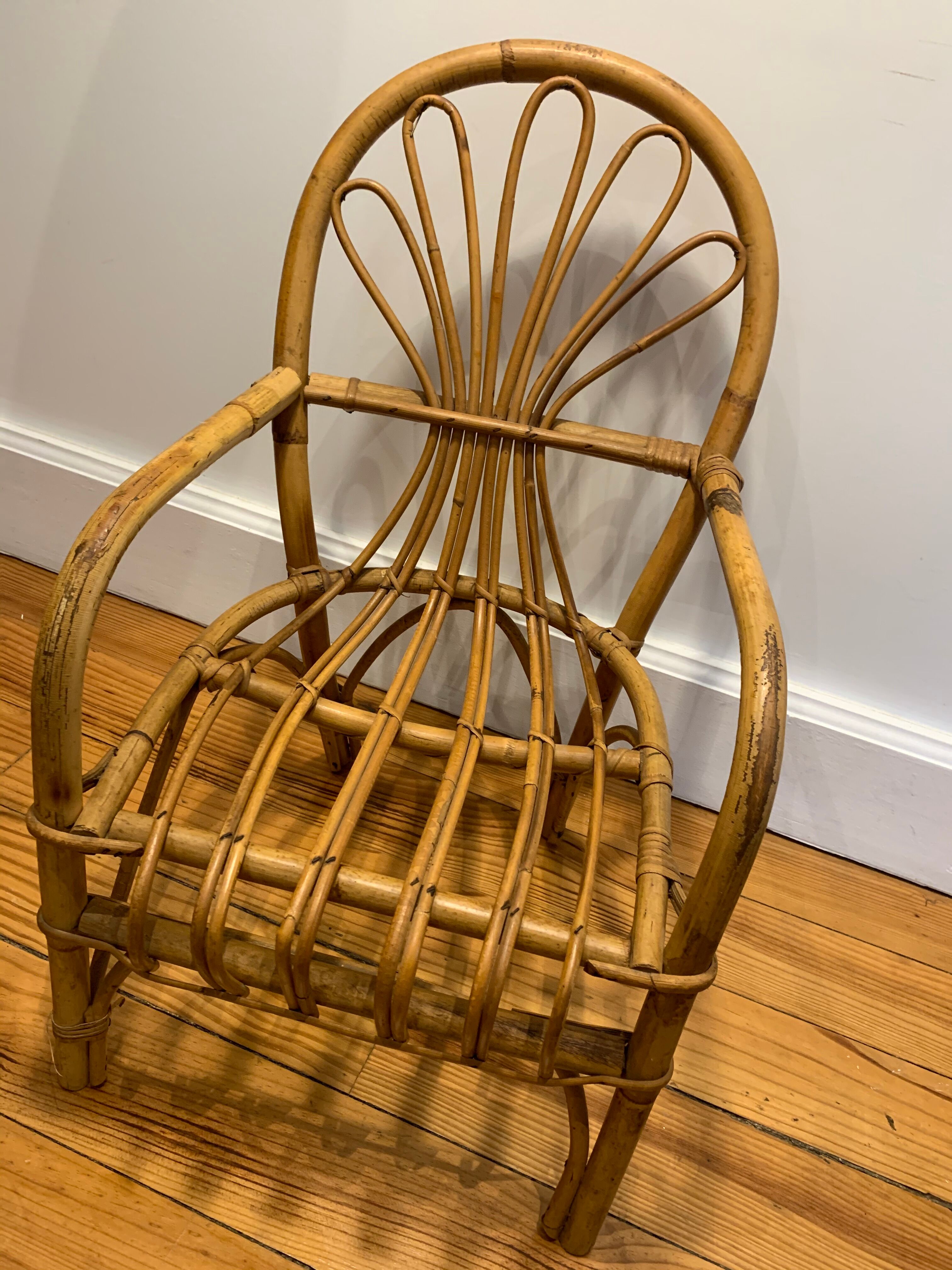 Small rattan chair for children