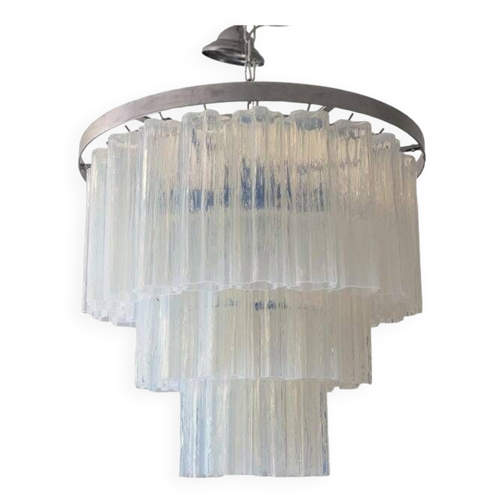 Lustre contemporain opalino murano glass « tronchi »
