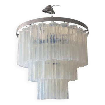 Lustre contemporain opalino murano glass « tronchi »