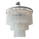 Contemporary opalino murano glass "tronchi" chandelier
