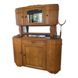 Solid wood and vintage marble