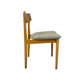 Vintage Scandinavian wood and grey chairs