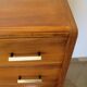 Cabinetmaker's chest of drawers - 4 drawers - golden oak - with oblique profile - compass feet - 1950
