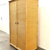 Vintage rattan cabinet Dal Vera Italy 1970